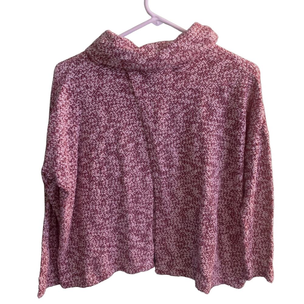 American Rag Red Burgundy Oversized Sweater Open Back XS Cowl Neck Lagenlook - Picture 6 of 9